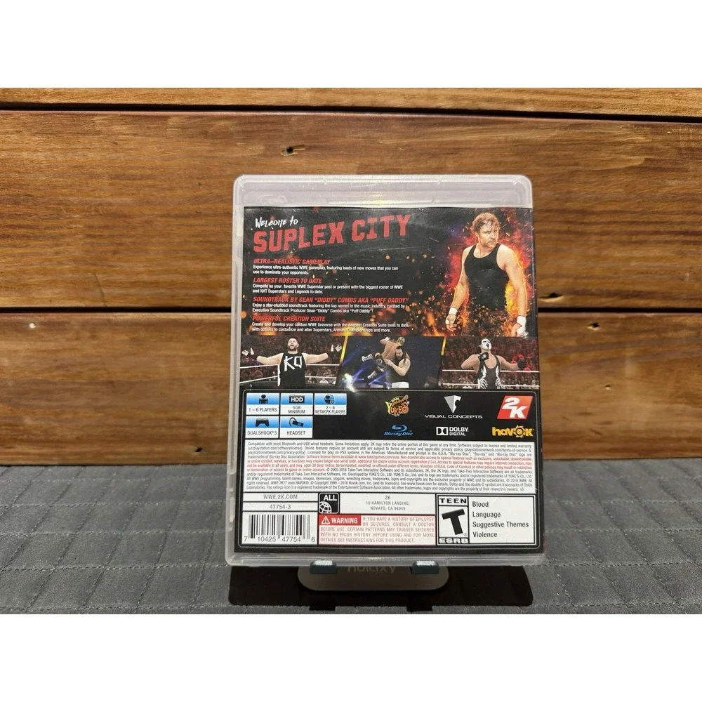 WWE 2K17 PS3 PlayStation 3 - Complete With Manual